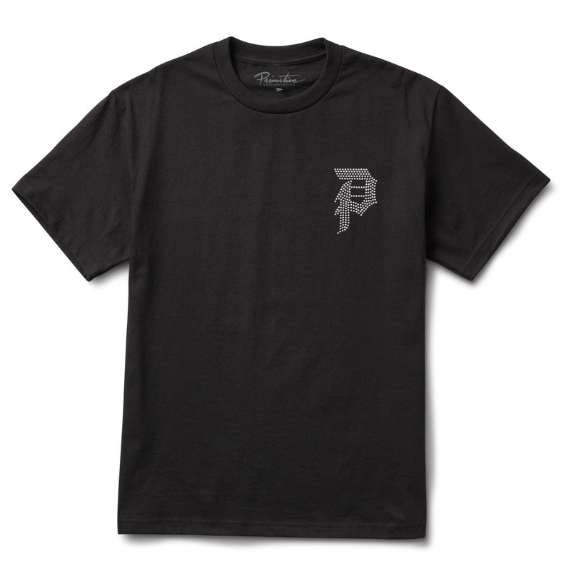 DIRTY P RHINESTONE ROSE TEE