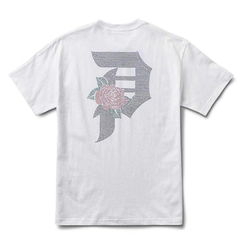 DIRTY P RHINESTONE ROSE TEE